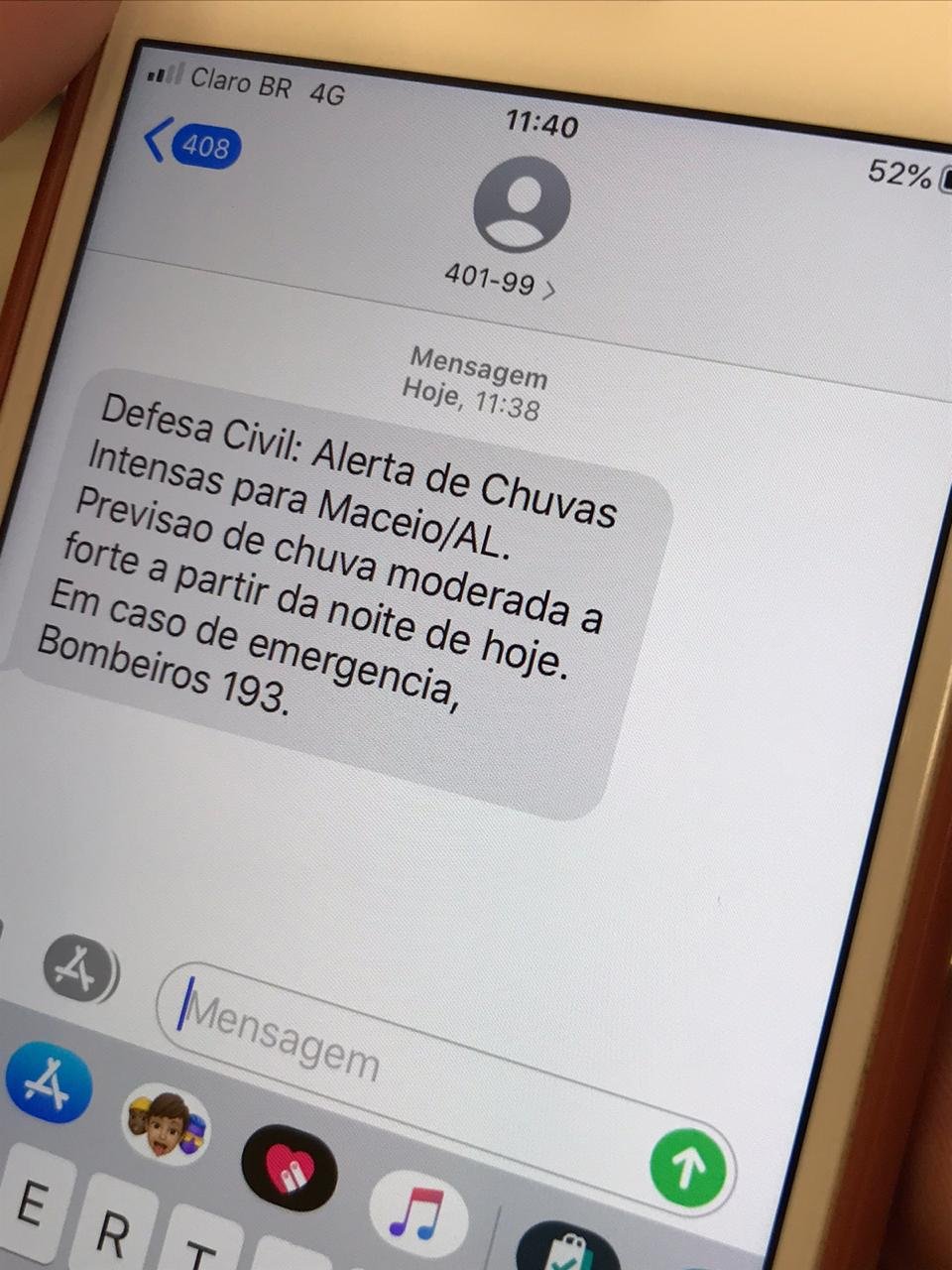 Com previsão de pancadas de chuva de moderadas a fortes, Defesa Civil alerta população de áreas de risco