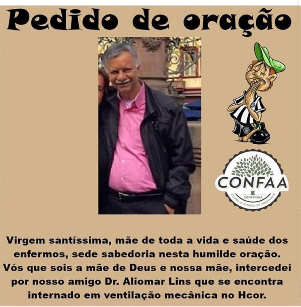 “Ele está reagindo bem ao tratamento”, diz a família do médico Aliomar Lins, que luta contra a Covid-19