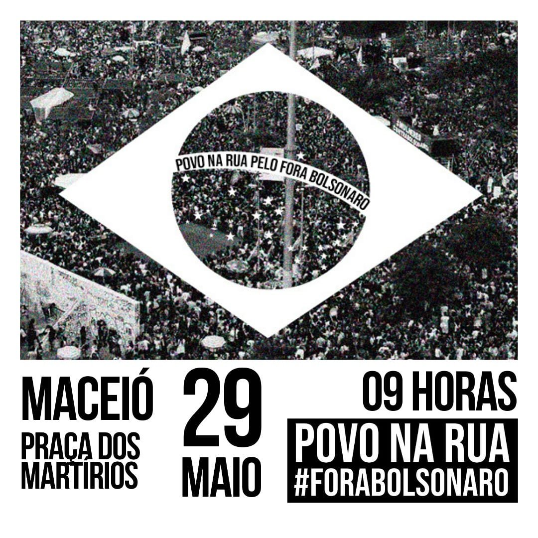  29 de maio: Dia Nacional do Povo na rua pelo Fora Bolsonaro