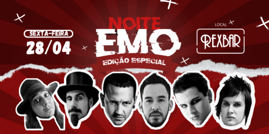 ‘Noite Emo’ do Rex Jazz Bar resgata clássicos da época nesta sexta-feira (28)