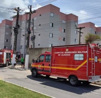 Incêndio atinge apartamento na parte alta de Maceió
