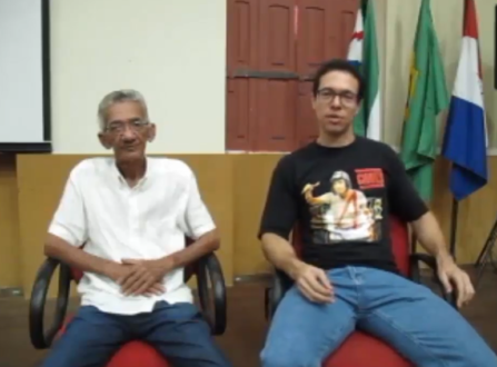 Izael Tonheiro, ex-músico da Orquestra Filarmônica da Funted, é entrevistado pelo historiador Dimas Marques