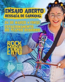 Ressaca de Carnaval: Rock Maracatu realiza ensaio aberto na próxima segunda (24) no estacionamento do Teatro Deodoro