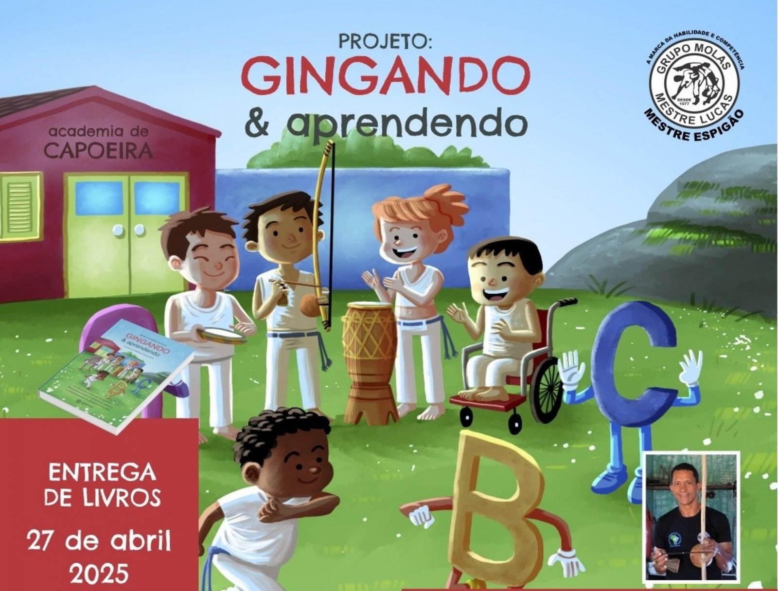Projeto une capoeira e literatura para promover a educação de forma integral