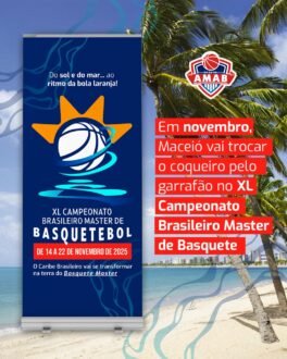 Maceió será palco do XL Campeonato Brasileiro Master de Basquetebol em novembro