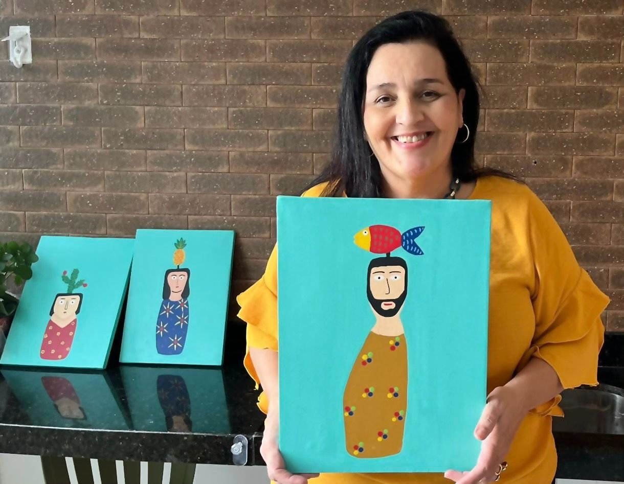 Arte popular da Ilha do Ferro inspira oficinas de pintura em tela em Maceió