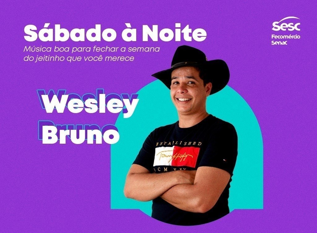 Cantor Wesley Bruno será a próxima atração do Sábado à Noite