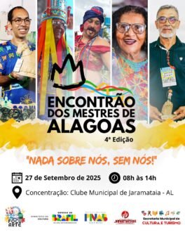 Encontrão dos Mestres de Alagoas será realizado em Jaramataia no próximo dia 27 de Setembro