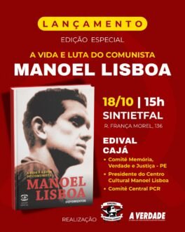 Livro resgata trajetória de Manoel Lisboa e a luta comunista em Alagoas