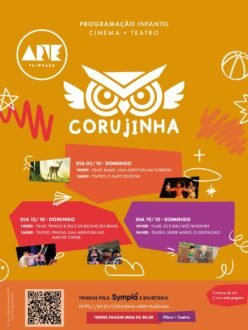 Corujinha 2025 leva cinema e teatro para crianças e famílias no Arte Pajuçara