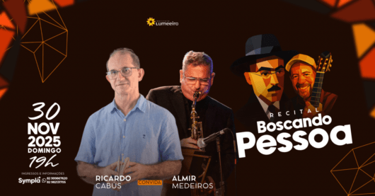 Ricardo Cabús conduz o recital “Boscando Pessoa” no Villa Farol em 30 de novembro.