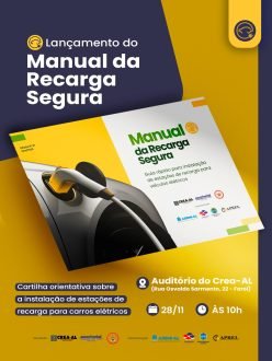 Crea-AL, Bombeiros e Equatorial lançam cartilha sobre recarga de carros elétricos nesta sexta, 28