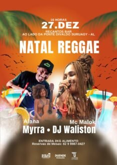 Natal Reggae: uma tarde de música, boa vibe e solidariedade em Maceió