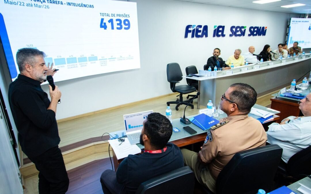 FIEA recebe secretário Flávio Saraiva, que apresenta dados da Segurança Pública