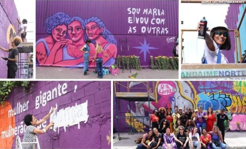 Conheça grafiteiras que fizeram da Marginal Tietê um memorial contra o feminicídio
