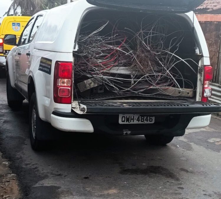 Operação apreende quase uma tonelada de fios furtados e prende dois suspeitos em Porto Calvo