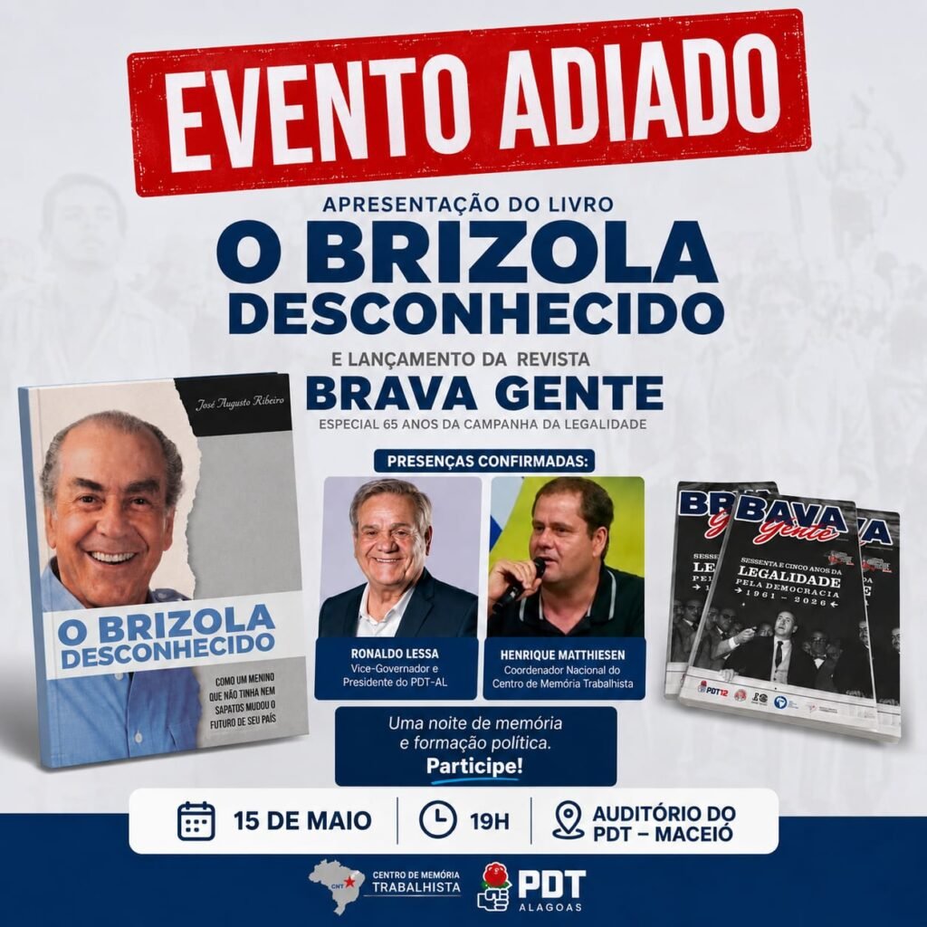 Lançamento de livro sobre Brizola é adiado após problemas climáticos com voo de autor