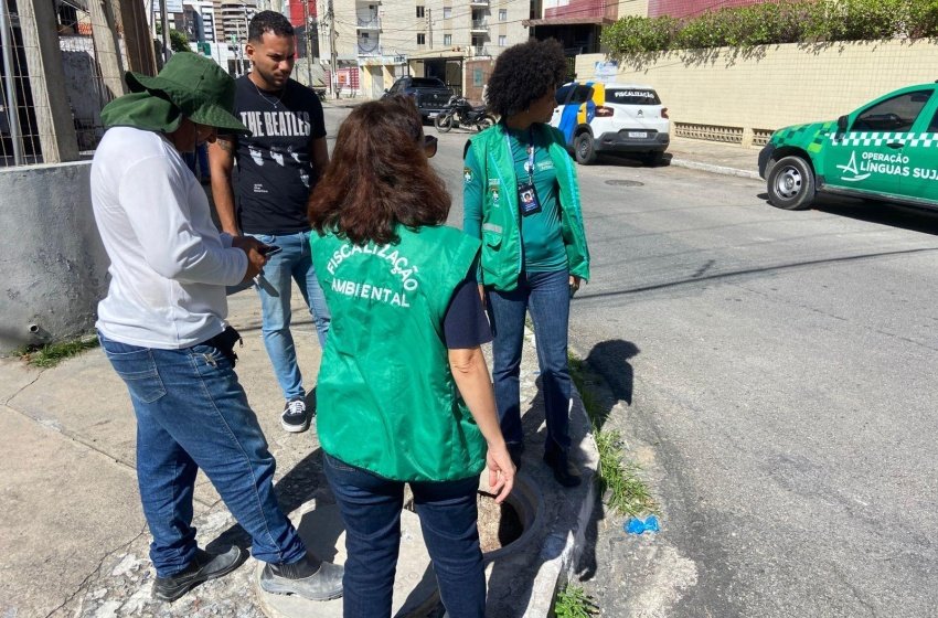Fiscalização identifica descarte irregular de esgoto na Jatiúca durante Operação Línguas Sujas
