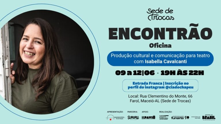 Cia do Chapéu abre inscrições para oficina de produção e debate sobre teatro e audiovisual em Maceió