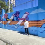 Projeto transforma muro de escola em painel sobre educação e diversidade