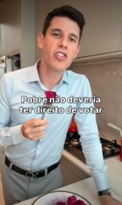 MP pede R$ 300 mil de influenciador por defender que pobres não votem