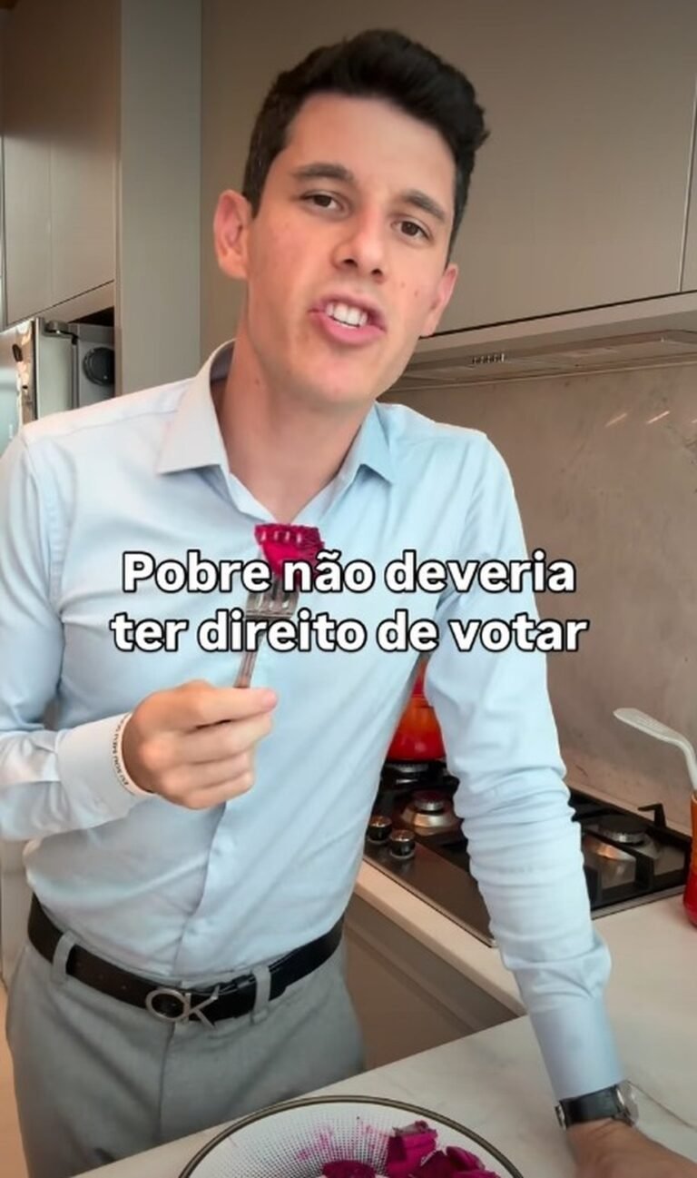 MP pede R$ 300 mil de influenciador por defender que pobres não votem