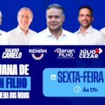 Palmeira dos Índios recebe caravana política com Renan Calheiros, Renan Filho e Paulo Dantas