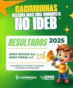 Cacimbinhas registra avanços no IDEB 2025 