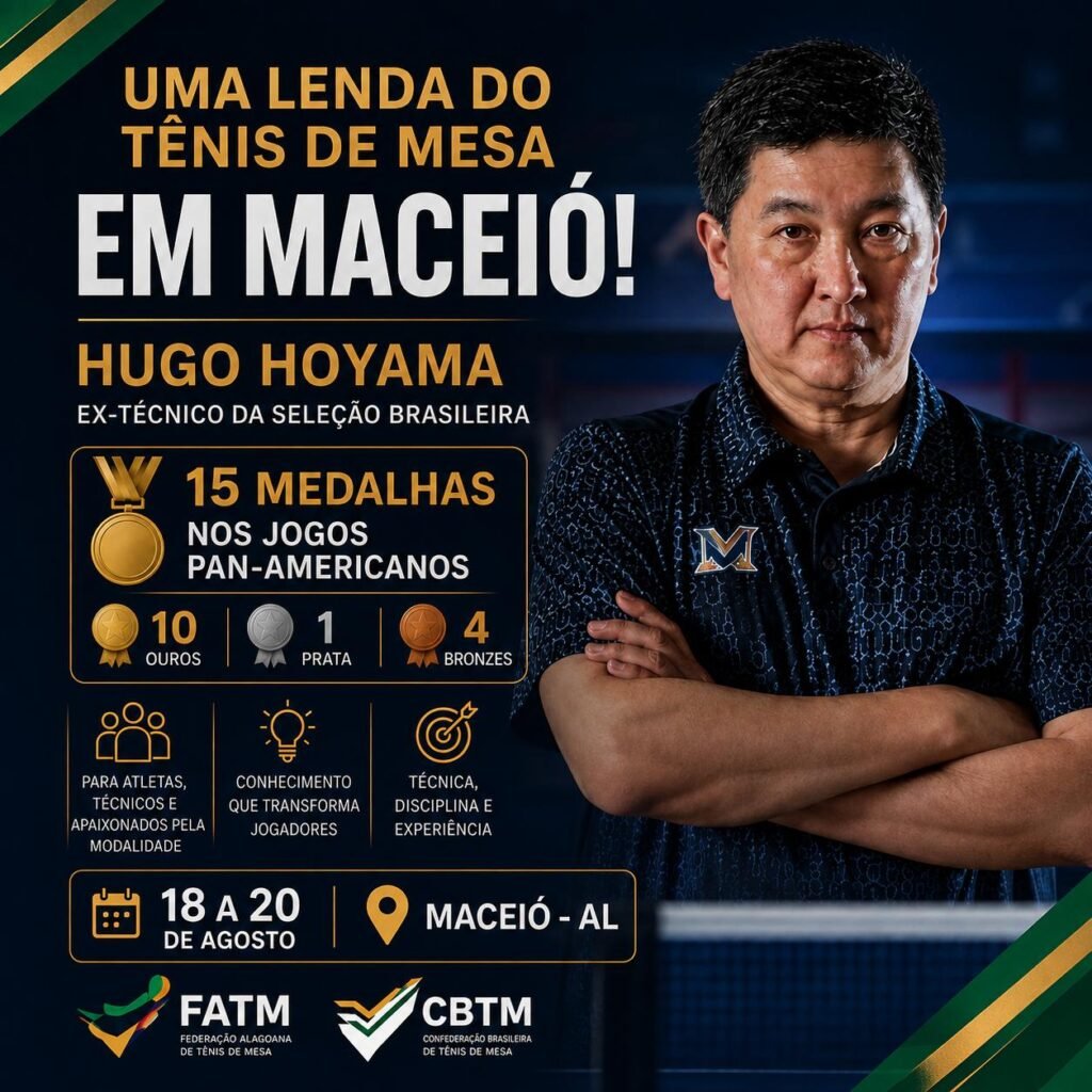 Copa Brasil transforma Maceió em palco do tênis de mesa nacional