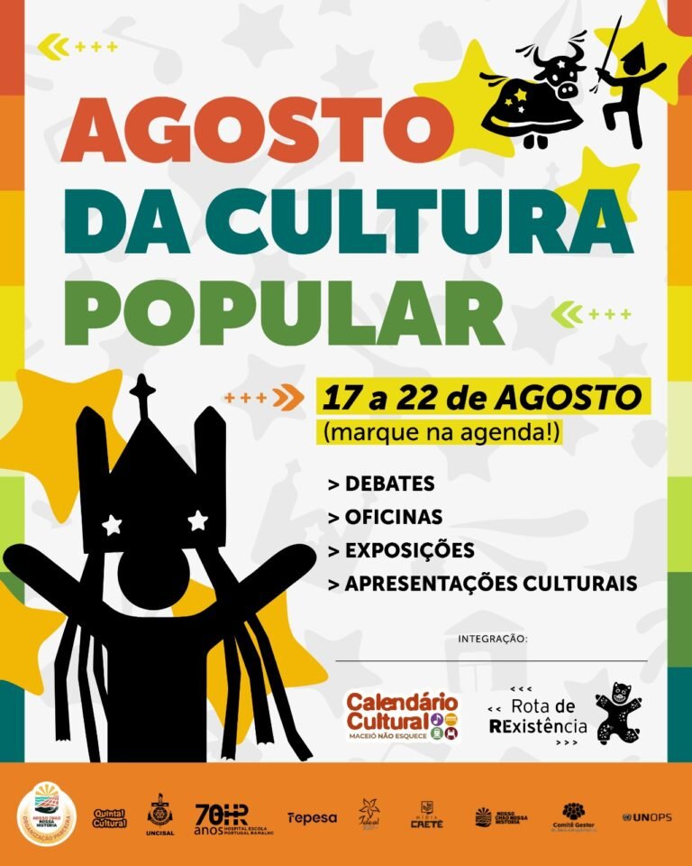 Agosto da Cultura Popular reúne manifestações, debates e oficinas em Maceió