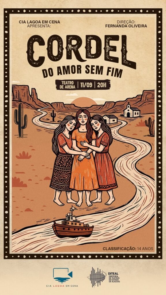 “Cordel do Amor Sem Fim” estreia em Maceió com poesia, música e tradição nordestina