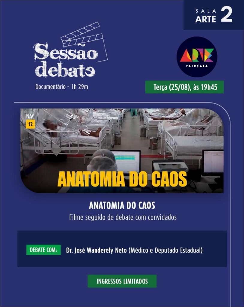 Cine Arte Pajuçara exibe “Anatomia do Caos” e promove debate com José Wanderley Neto