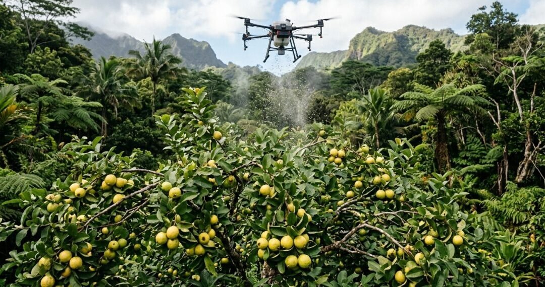 Árvore brasileira levada ao Havaí há 200 anos agora é combatida com drones e insetos