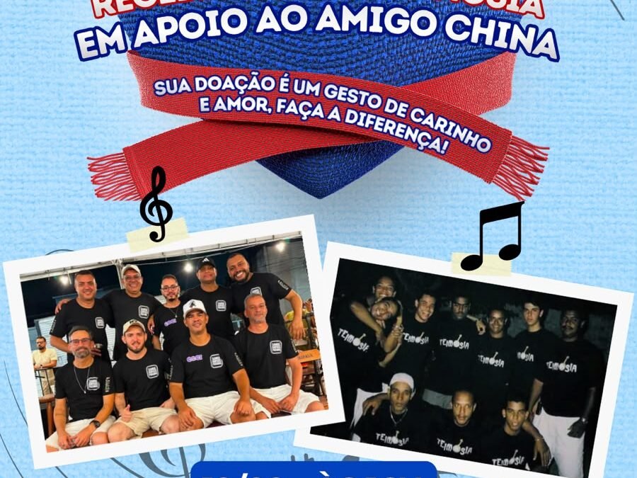 Samba Amigos da Pracinha promove edição solidária em apoio ao músico China