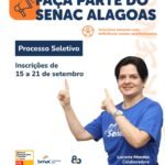 Senac oferece vaga para instrutor em Arapiraca; inscrições terminam em 21 de setembro