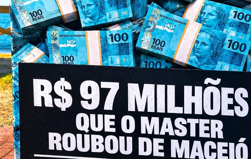Caixas com dinheiro espalhadas por Maceió questionam destino de R$ 97 milhões do Iprev no Master