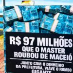 Caixas com dinheiro espalhadas por Maceió questionam destino de R$ 97 milhões do Iprev no Master