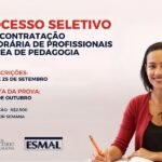 Seleção: TJAL reforça prazo para inscrição de pedagogos