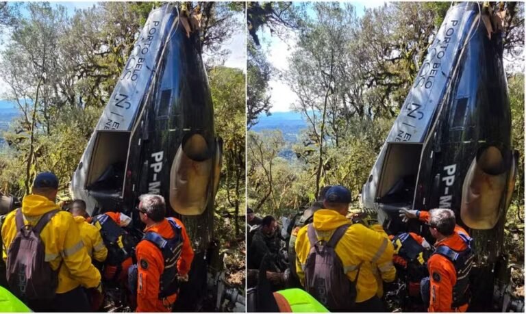 Corpos das vítimas de queda de helicóptero em Santa Catarina são liberados
