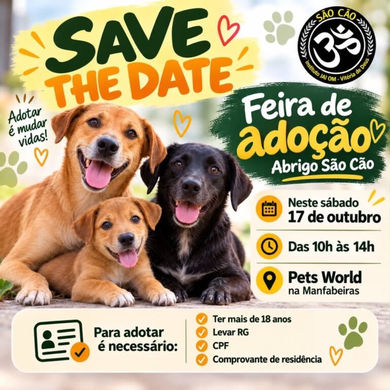 Abrigo São Cão promove feira de adoção neste sábado, em Maceió