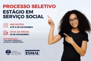 TJAL abre seleção para estágio em Serviço Social
