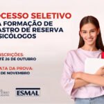 TJAL abre seleção para cadastro de reserva de psicólogos com salário de R$ 2,5 mil
