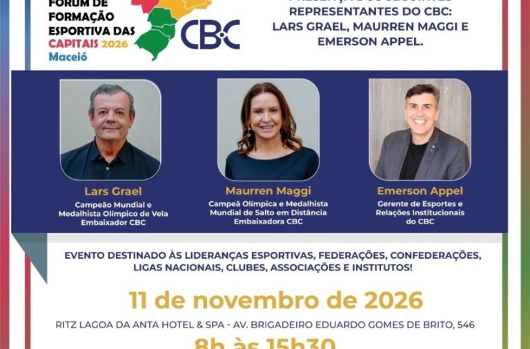 Maceió recebe fórum esportivo com medalhistas olímpicos em novembro